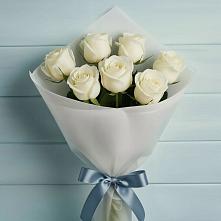 Букет 7 Белых роз Эдлесс Лав #REPLACE_PRED# Медногорске